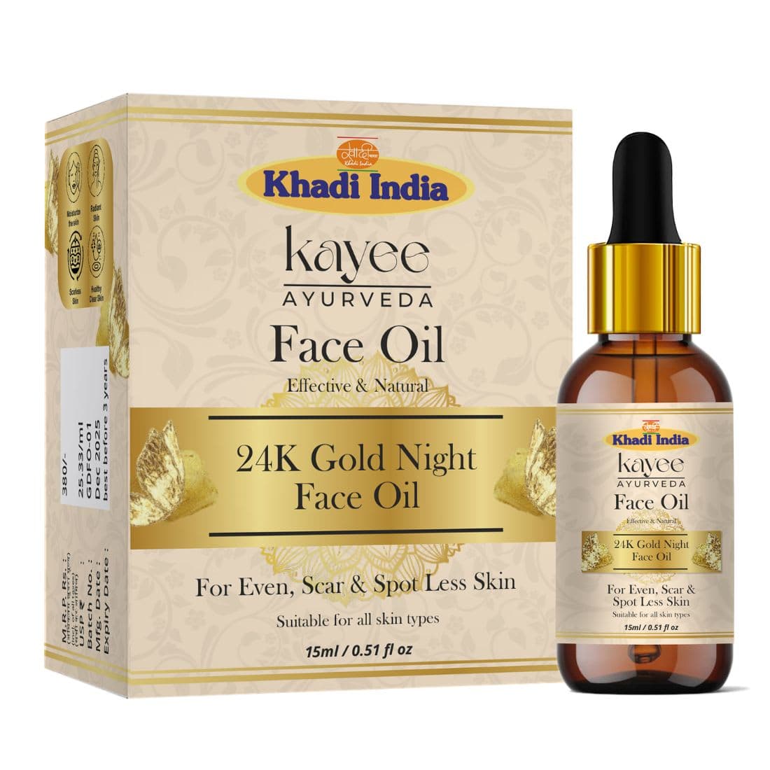 Kayee Ayurveda 24k gold face oil 15ml