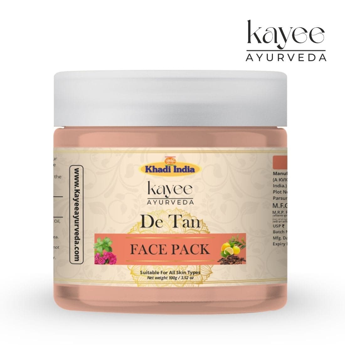 Kayee Ayurveda De-Tan Face Pack 100gm
