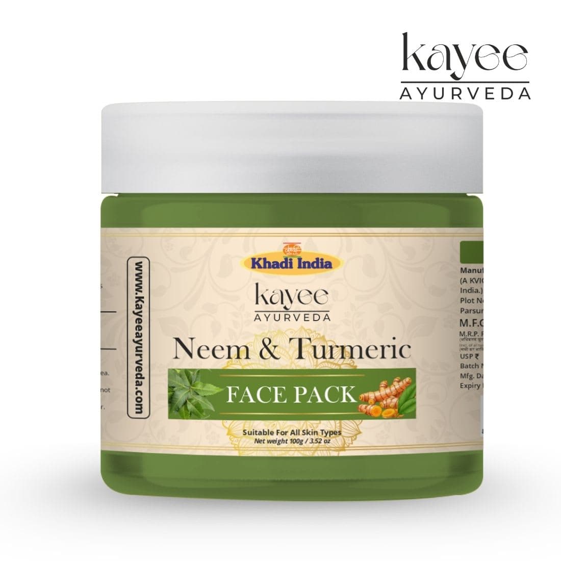 Kayee Ayurveda Neem & Turmeric Face Pack 100gm