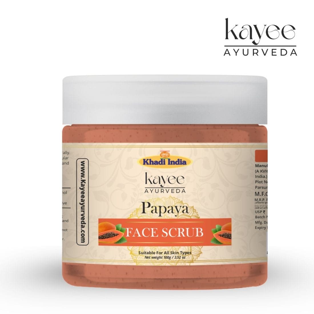Kayee Ayurveda Papaya Face Scrub 100gm