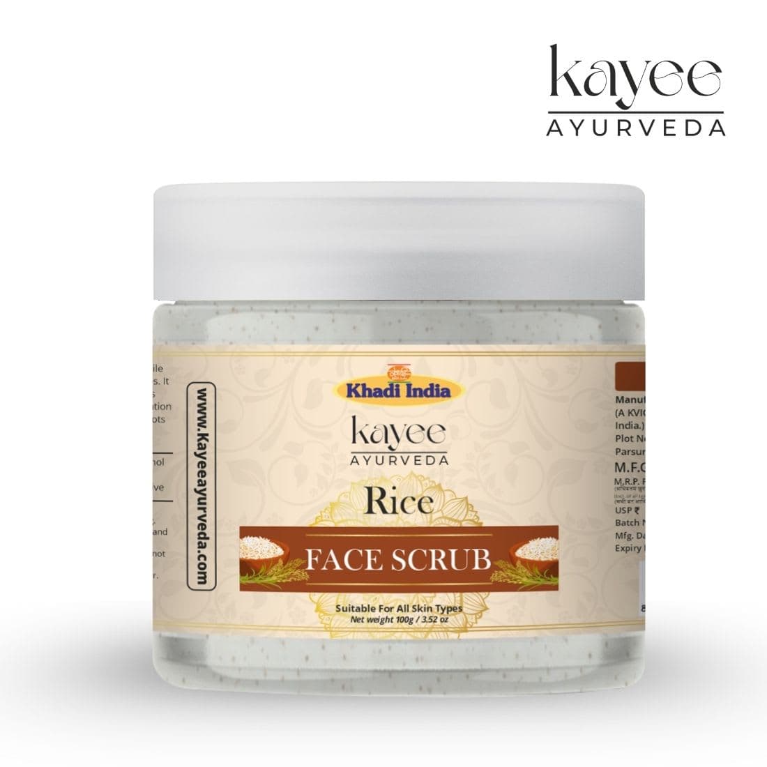Kayee Ayurveda Rice Face Scrub 100gm