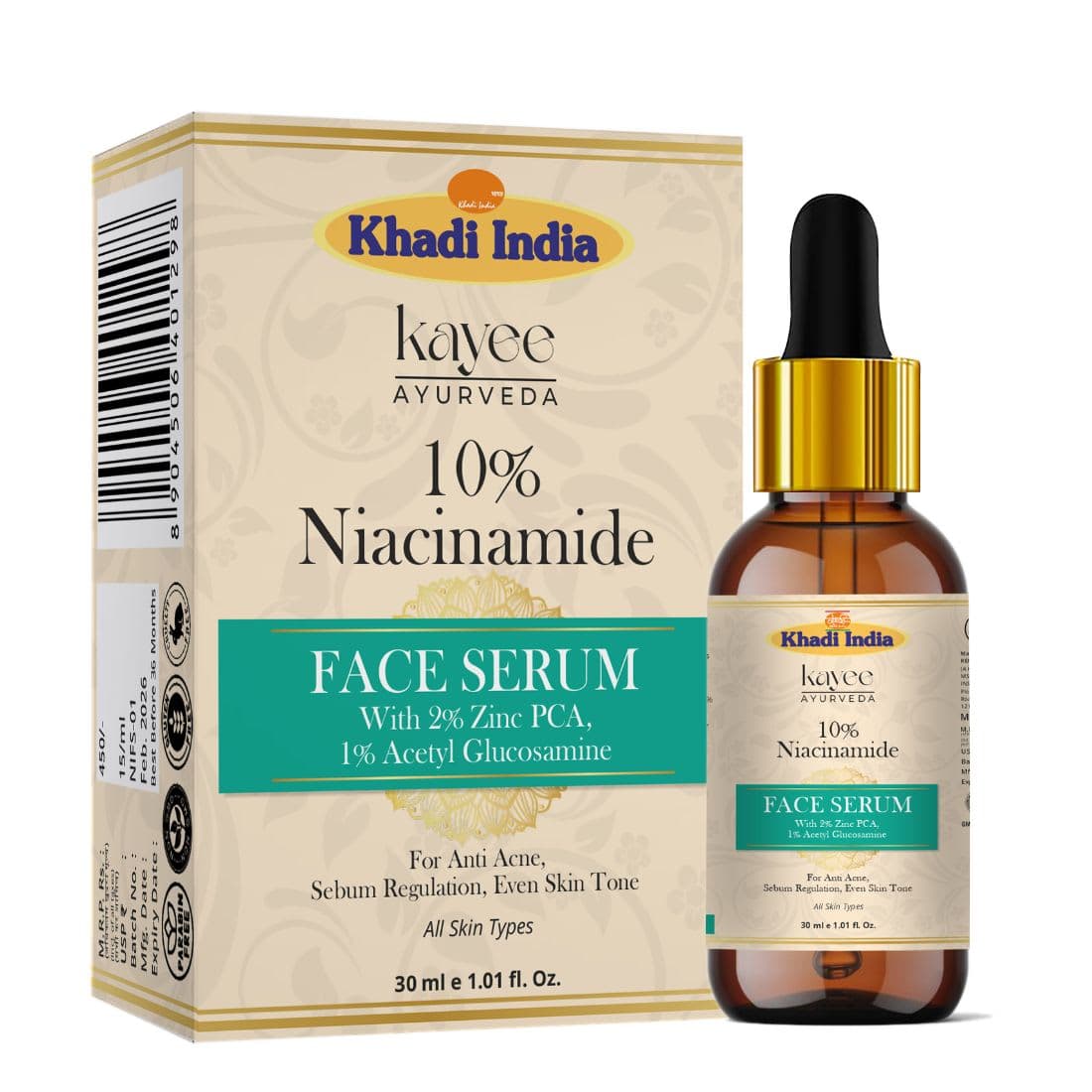 Kayee Ayurveda 10% Niacinamide Face Serum 30ml
