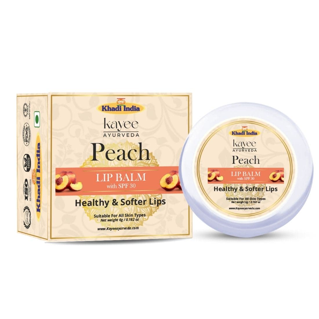 Kayee Ayurveda Peach Lip Balm 5gm
