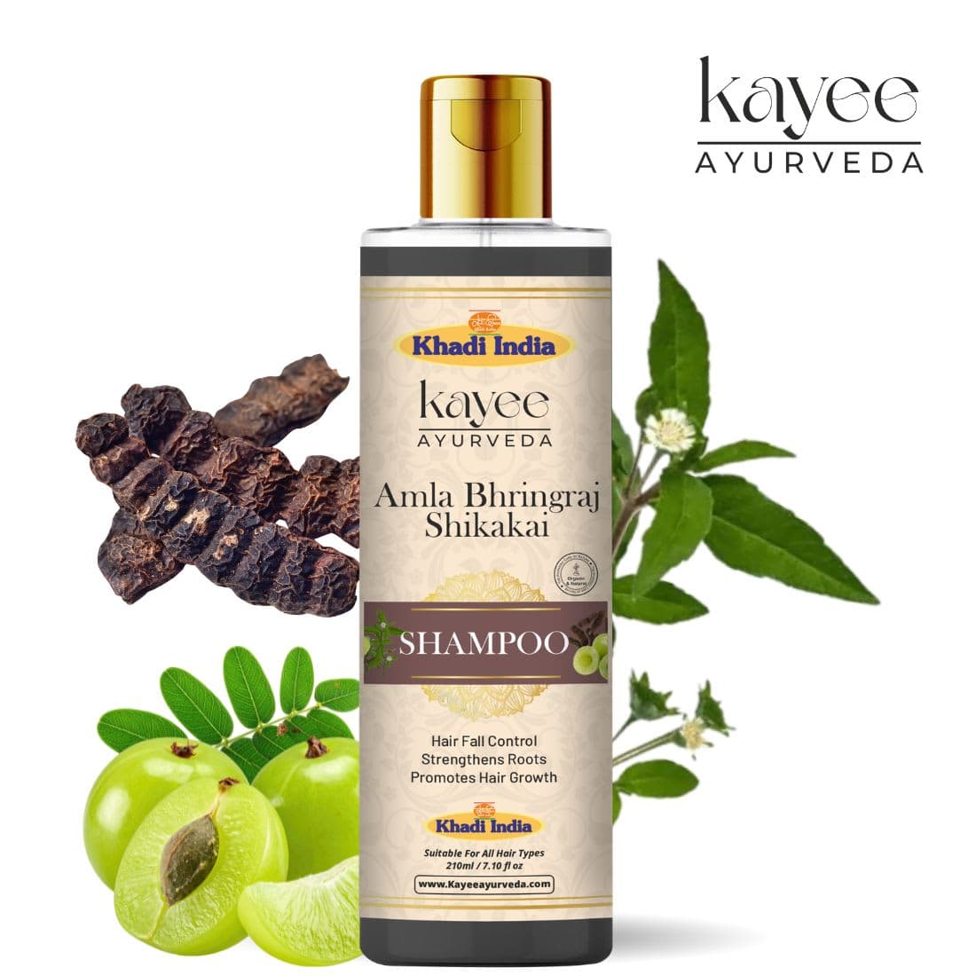 Kayee Ayurveda Amla Bhringraj Shikakai Shampoo 200ml